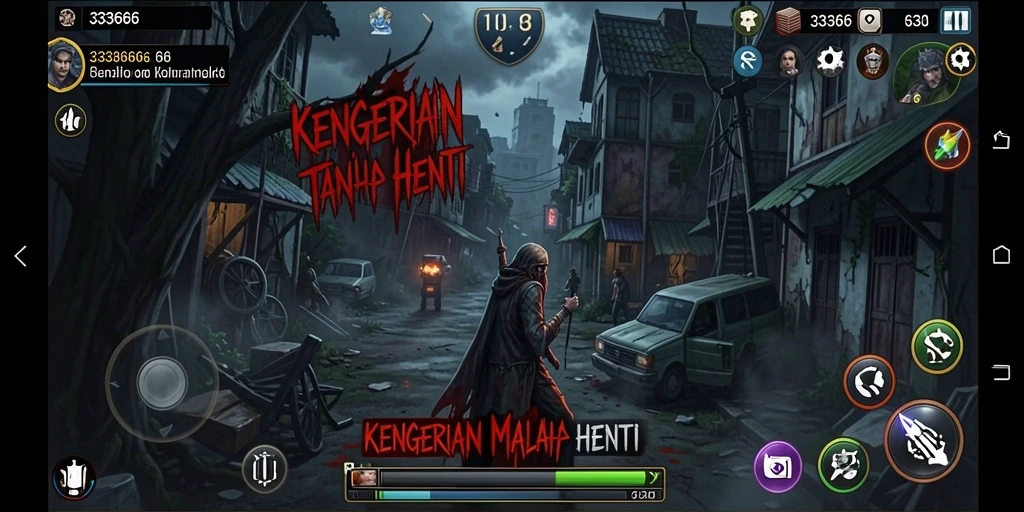 Gameplay seram yang menampilkan kengerian dan ketegangan di 333666.