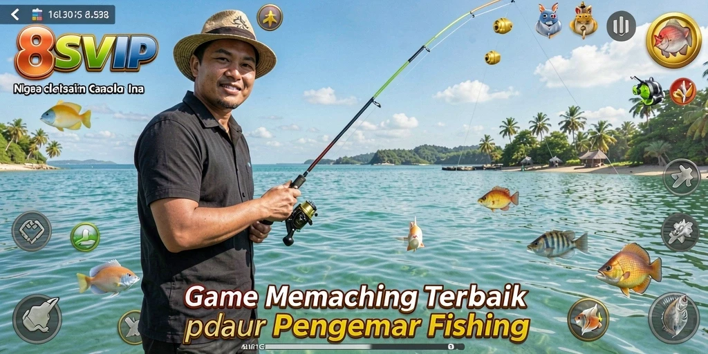 Tampilan gameplay seru memancing di 8SVIP.