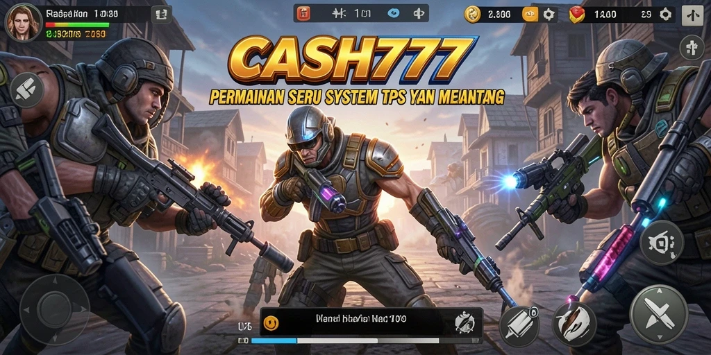 Tampilan seru gameplay TPS di CASH777.