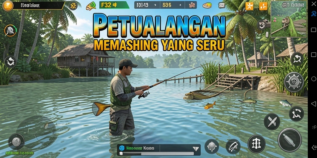Tangkapan ikan besar di F32 dengan latar belakang yang indah.