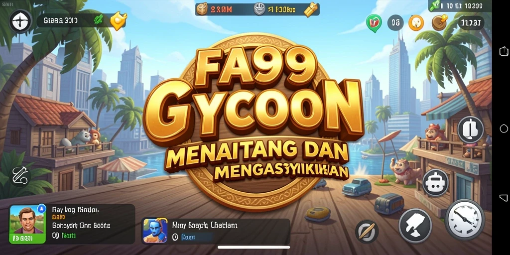 Gameplay strategis yang menarik dalam FA99 untuk membangun bisnis.