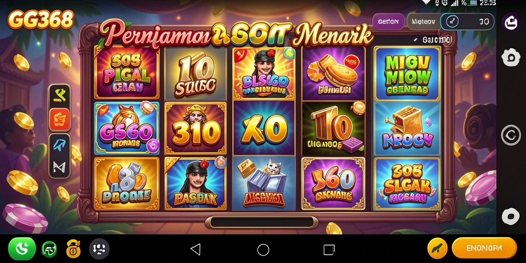 Screenshot GG368 menampilkan gameplay slot yang mengasyikkan dan interaktif.