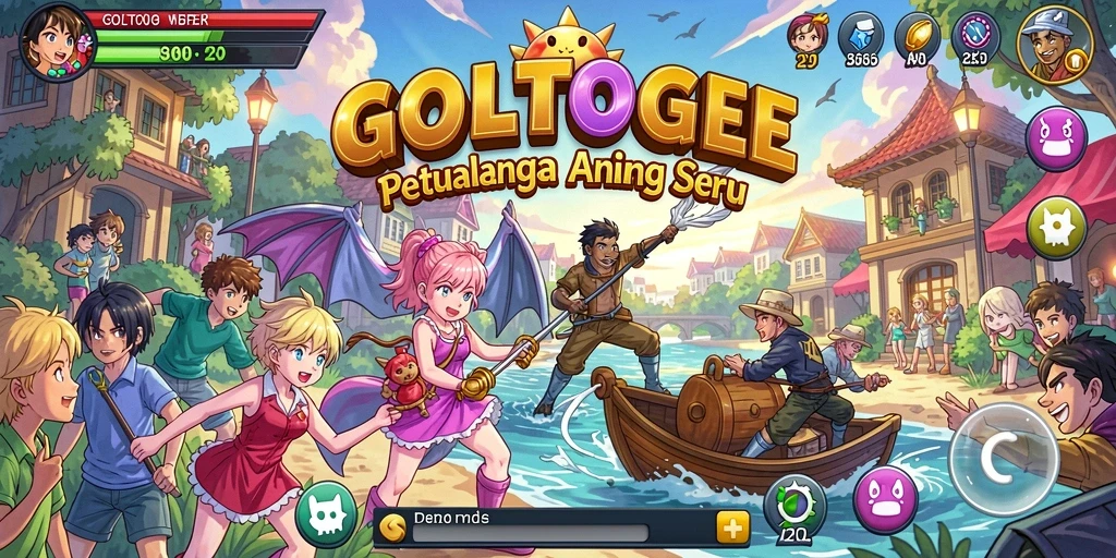Screenshot gameplay GOLTOGEL menampilkan karakter Anime beraksi.