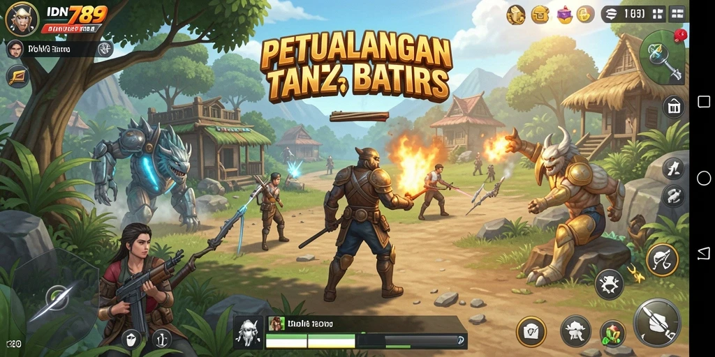 Screenshot gameplay IDN789 menampilkan dunia terbuka yang luas dan menakjubkan.