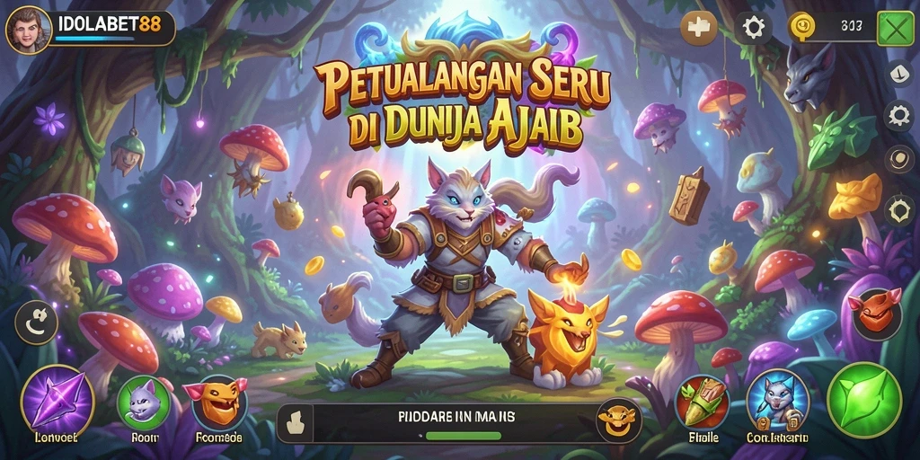 Tampilan gameplay seru dari IDOLABET88 yang penuh petualangan.