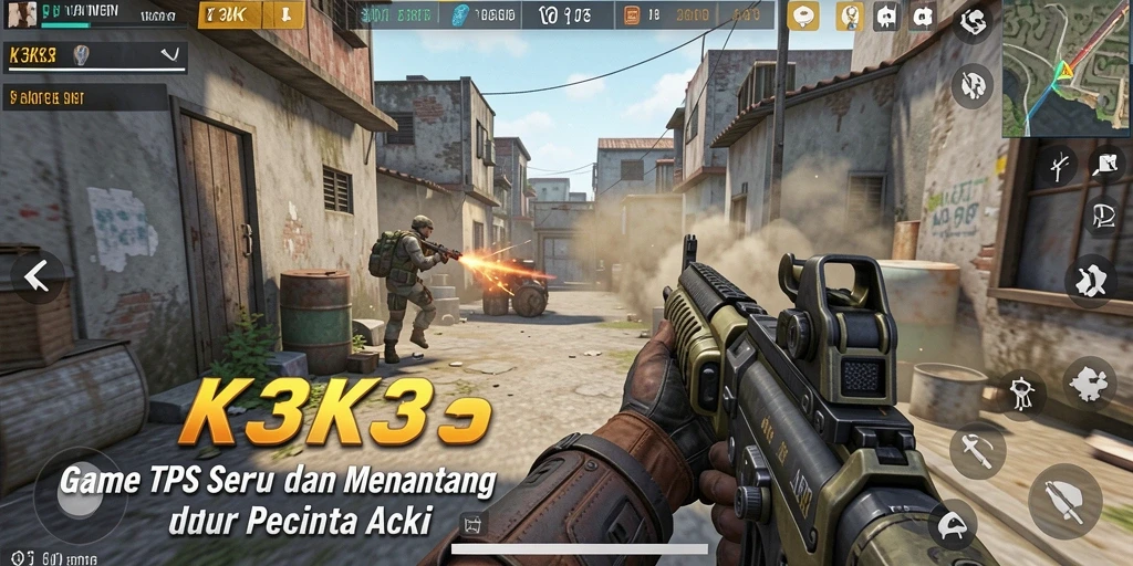 Tangkapan layar gameplay K3K3 yang mendebarkan dan intens.