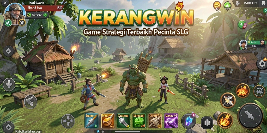 Tampilan gameplay KERANGWIN dengan pertempuran yang menegangkan dan strategi yang mendalam.