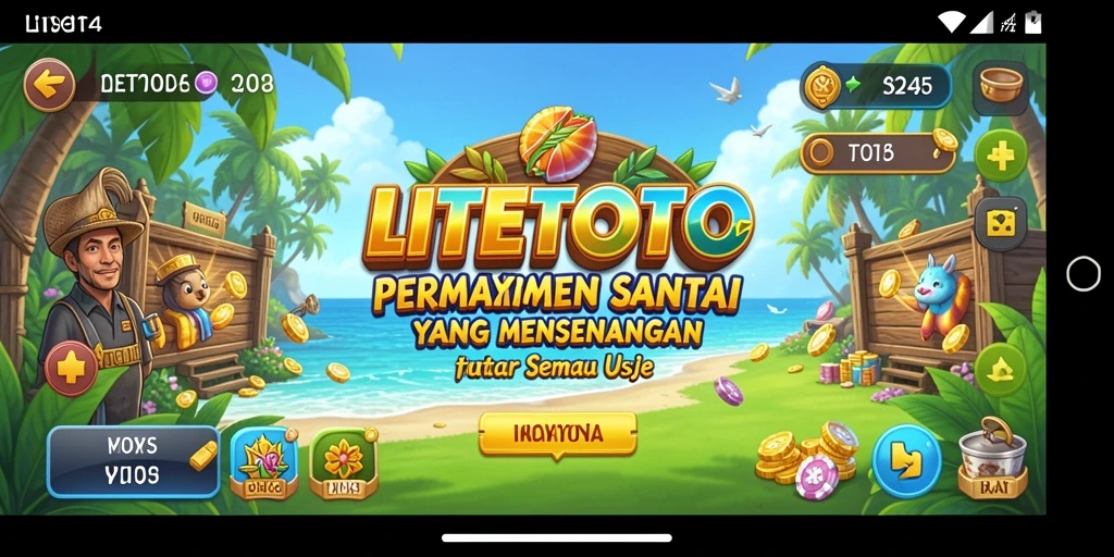 Tampilan gameplay LITETOTO yang menakjubkan dan penuh warna.