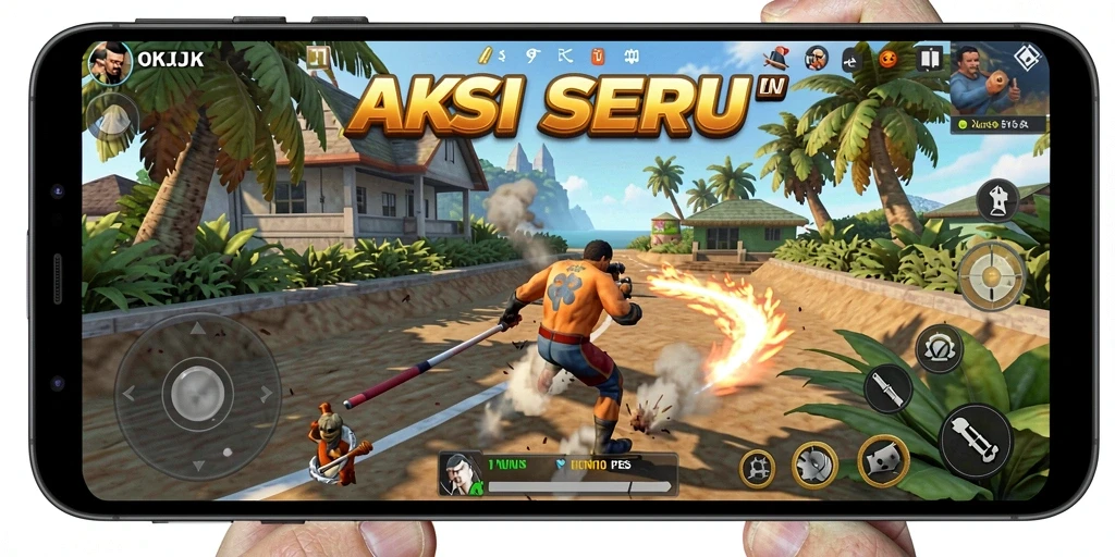 Menampilkan gameplay seru dalam aksi ketegangan tinggi.