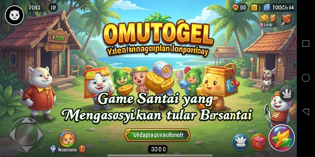 Tampilan gameplay OMUTOGEL yang seru dan penuh warna.