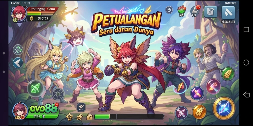 Tampilan gameplay seru yang menyajikan karakter Anime favorit.