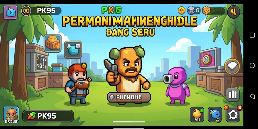 Tampilan gameplay PK95 yang mengasyikkan dalam mode Idle.