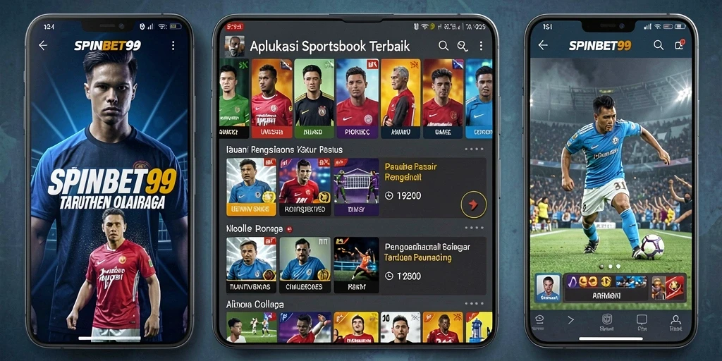 Tampilan menarik dari aplikasi taruhan olahraga SPINBET99.
