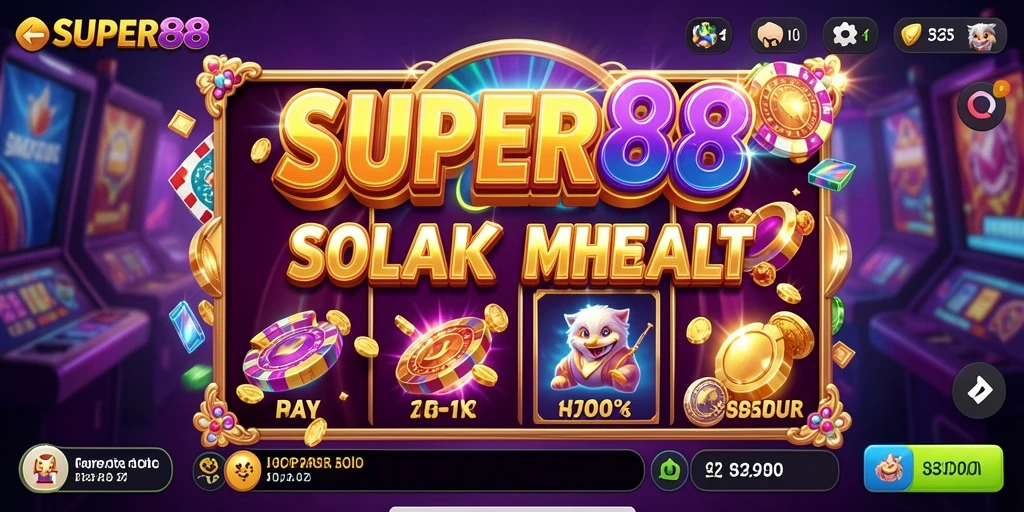Screenshot utama SUPER88 menampilkan gameplay Slot yang seru dan dinamis.