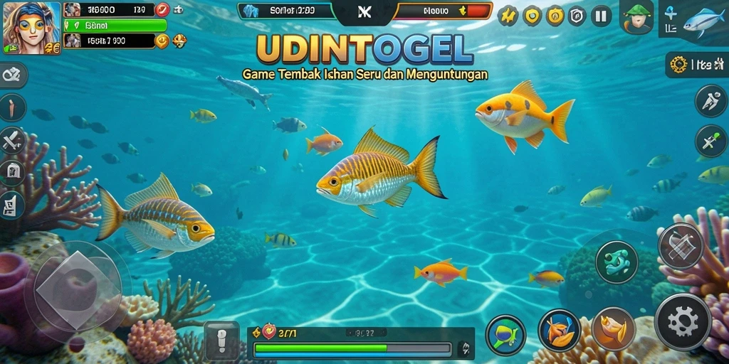 Gameplay seru menembak ikan di UDINTOGEL.