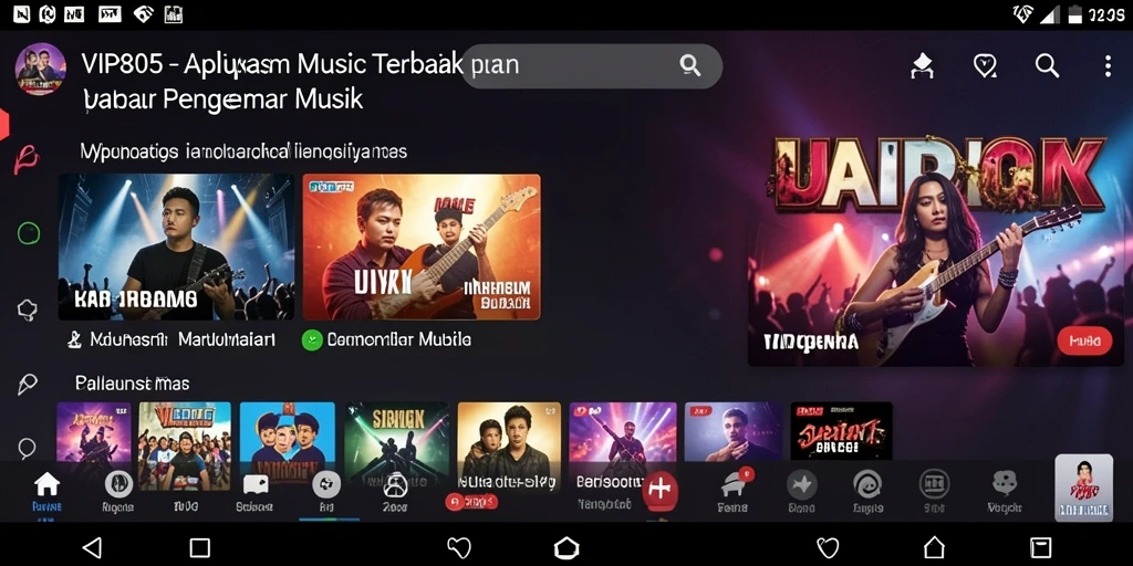 Screenshot gameplay VIP805 yang menunjukkan interaksi pengguna dengan musik.
